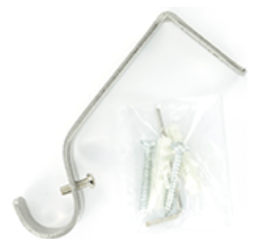 Supports de tringle à rideaux, métal nickelé (pour tringles jusqu'à 28 mm de diamètre)