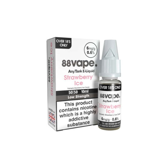 E-liquide 88Vape Anytank Strawberry Ice 6mg - Flacon de 10ml