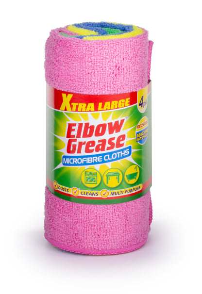 Elbow Grease Microfibre Cloths 4pk