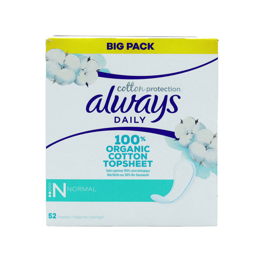 Always Dailies Pantyliners Cotton Protection Normal 52 pieces