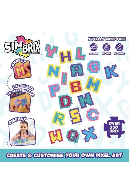Simbrix Alphabrix 350+ Briques Créativité Arts et Loisirs Créatifs Jouet