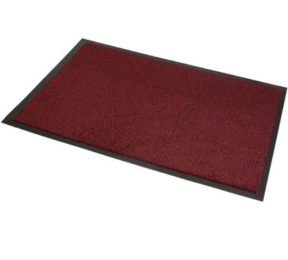 JVL Red Black Heavy Duty Barrier Door Floor Mat, 80 x 140 cm
