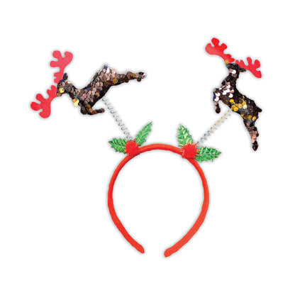 Giftmaker Christmas Reindeer and Star Sequin Headband