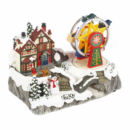 The Christmas Workshop LED Christmas Village With Revolving Ferris Wheel