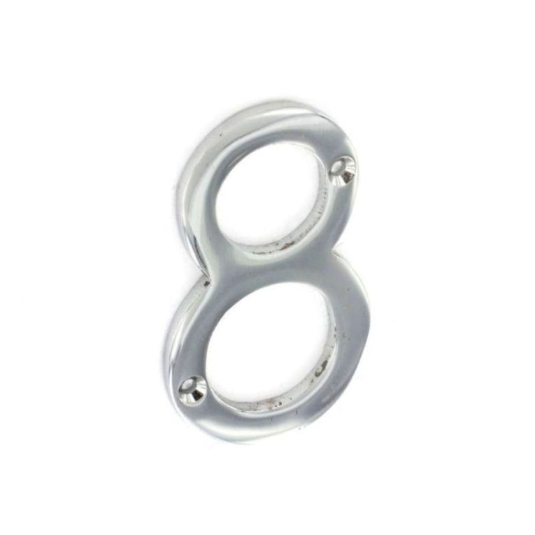 Securit Chrome N° 8 Chiffre 75 mm