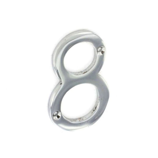 Securit Chrome N° 8 Chiffre 75 mm