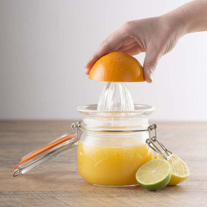 Kilner Lemon and Orange Glass Juicer Jar Set Preserving Storage 0.5 Litre Clear