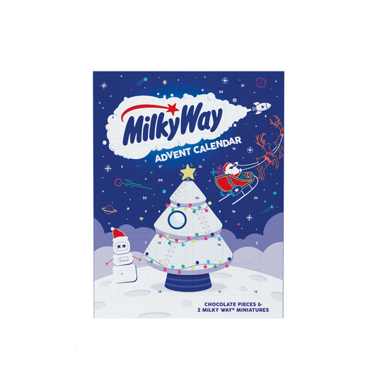 MILKY WAY ADVENT CHOCOLATE PIECES & 2 MILKY WAY MINIATURES 110G