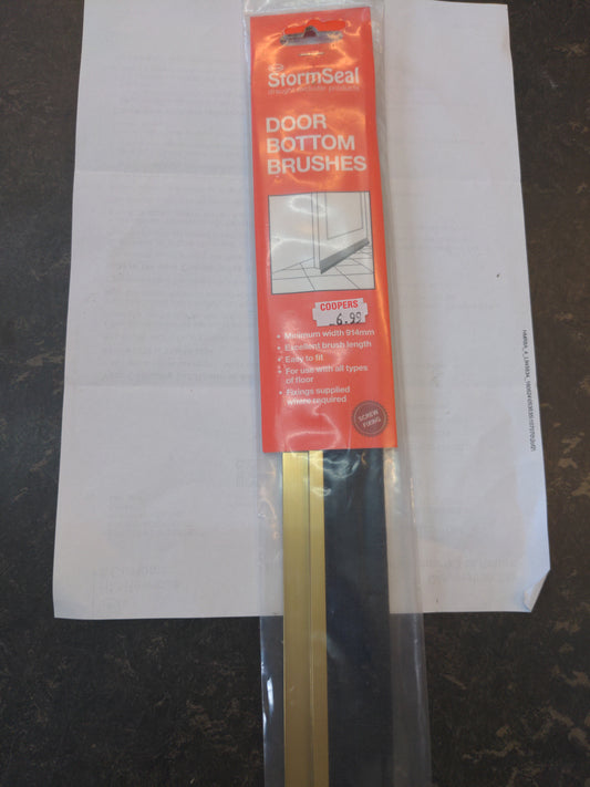DOOR BOTTOM BRUSHES ALUMINIUM GOLDEN