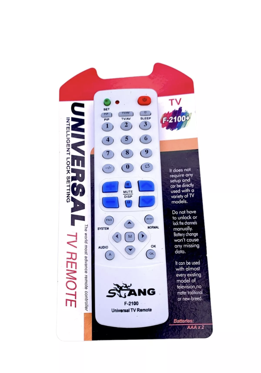 Télécommandes TV universelles | Télécommande TV intelligente F-2100 avec fonction de verrouillage