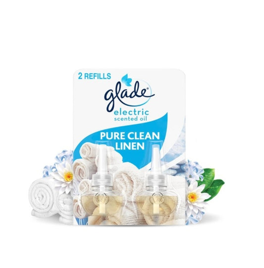 Recharge Glade Électrique Double Parfum Huile Parfumé Linge Frais 2 x 20ml