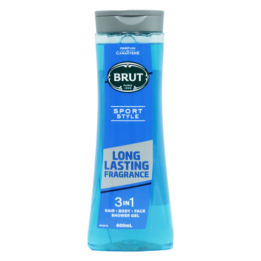 Brut Shower Gel Sport Style For Men Refreshing Fragrance 600ml