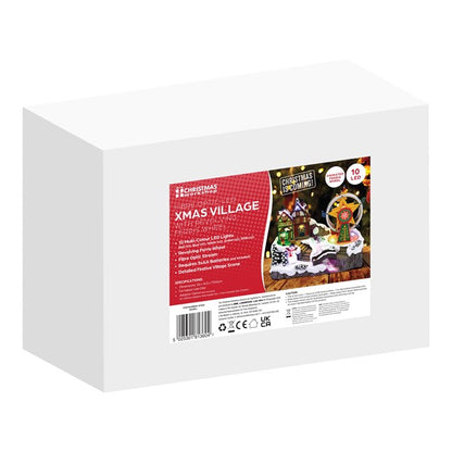 The Christmas Workshop LED Christmas Village With Revolving Ferris Wheel