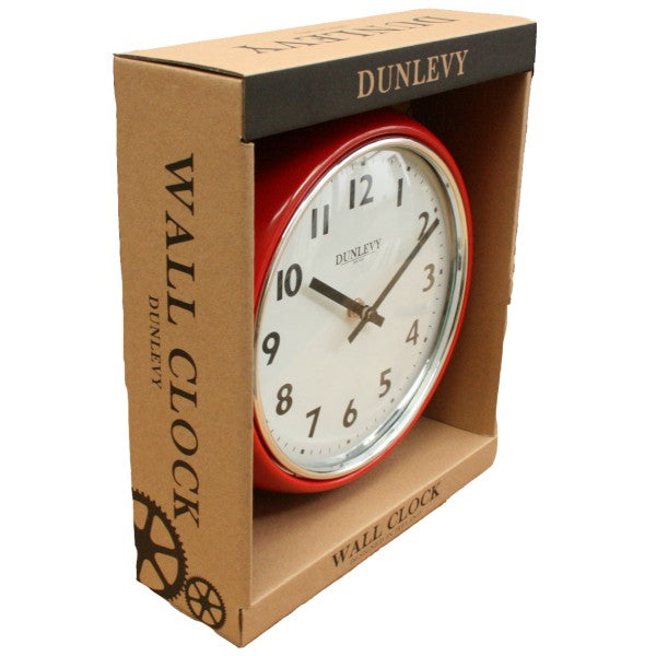 Horloge murale en plastique de 10" de profondeur – Noir
