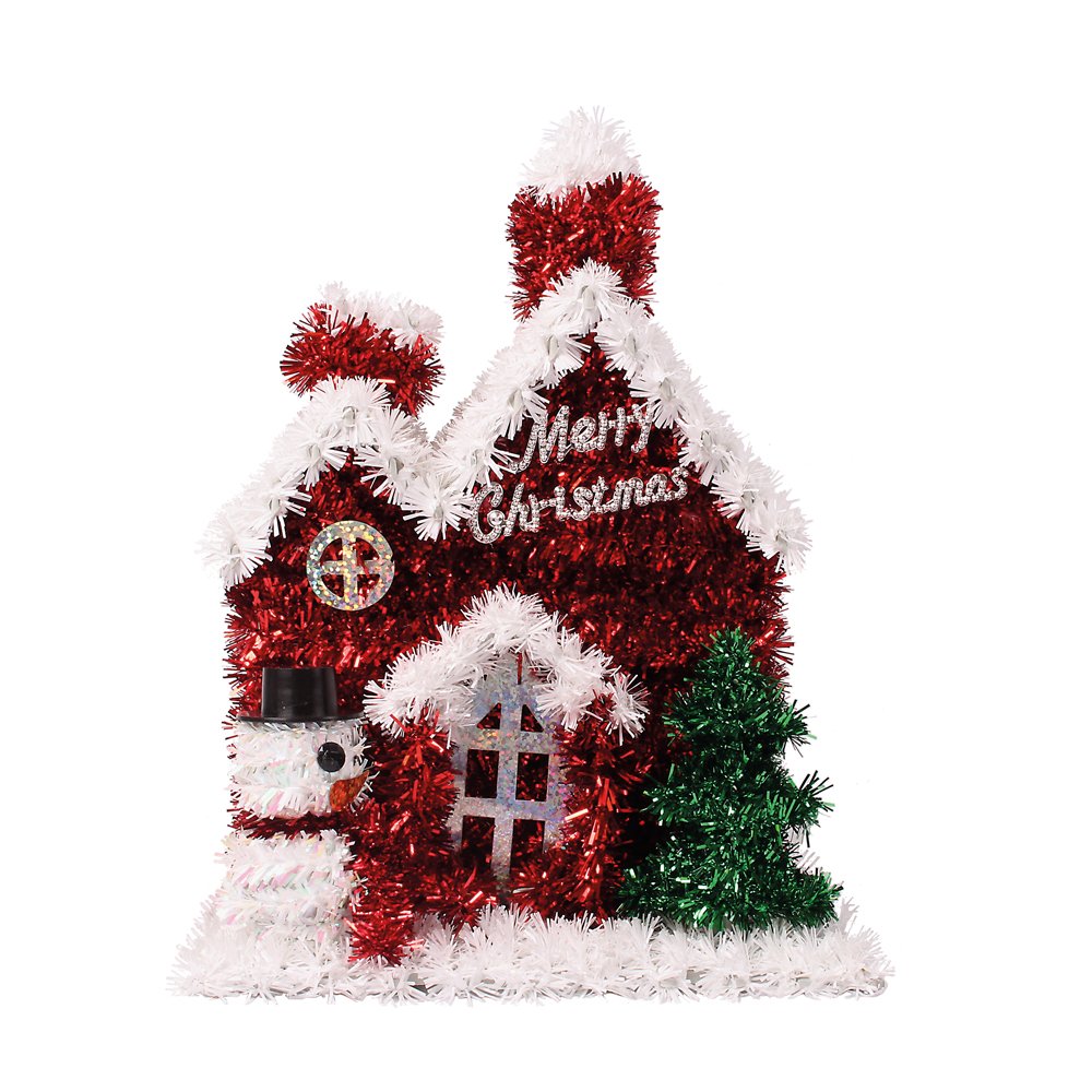 Christmas Tinsel Decs  - House