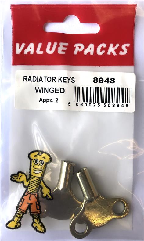 Radiator Keys Winged 2Pk