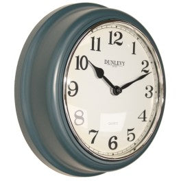Blue Deep Wall Clock 10" Plastic