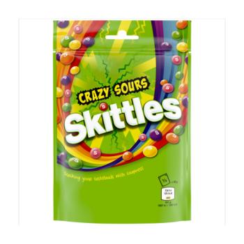 Skittles Chewy Vegan Bonbons Acides Extrêmes Saveur Fruits Sachet 136g
