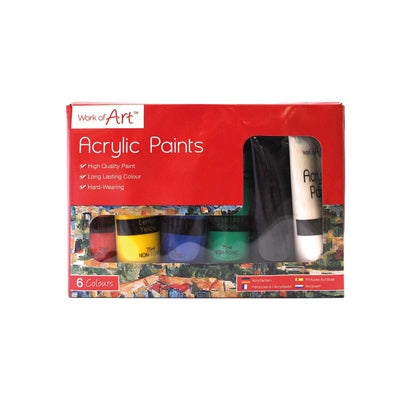 Work Of Arts 6 Pack Acrylic Paints