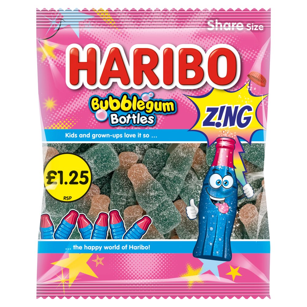 HARIBO Bouteilles Saveur Chewing-gum 140g
