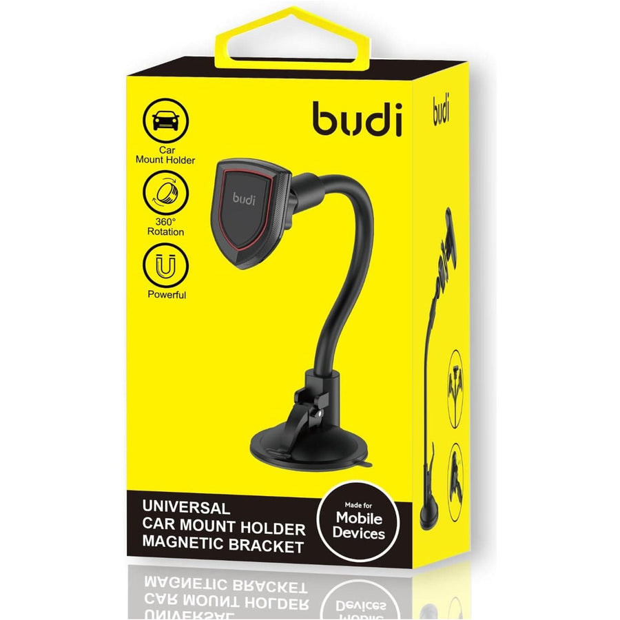 Support de téléphone Budi pour voiture, support de téléphone de voiture à forte aspiration pour tableau de bord / pare-brise / support universel de téléphone portable pour voiture, rotation à 360 degrés