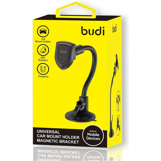 Budi Phone Holder for Cars, Strong Suction Car Phone Holder for Dashboard / Windscreen / Universal Mobile Phone Holder for Car, 360 Degree Rotation