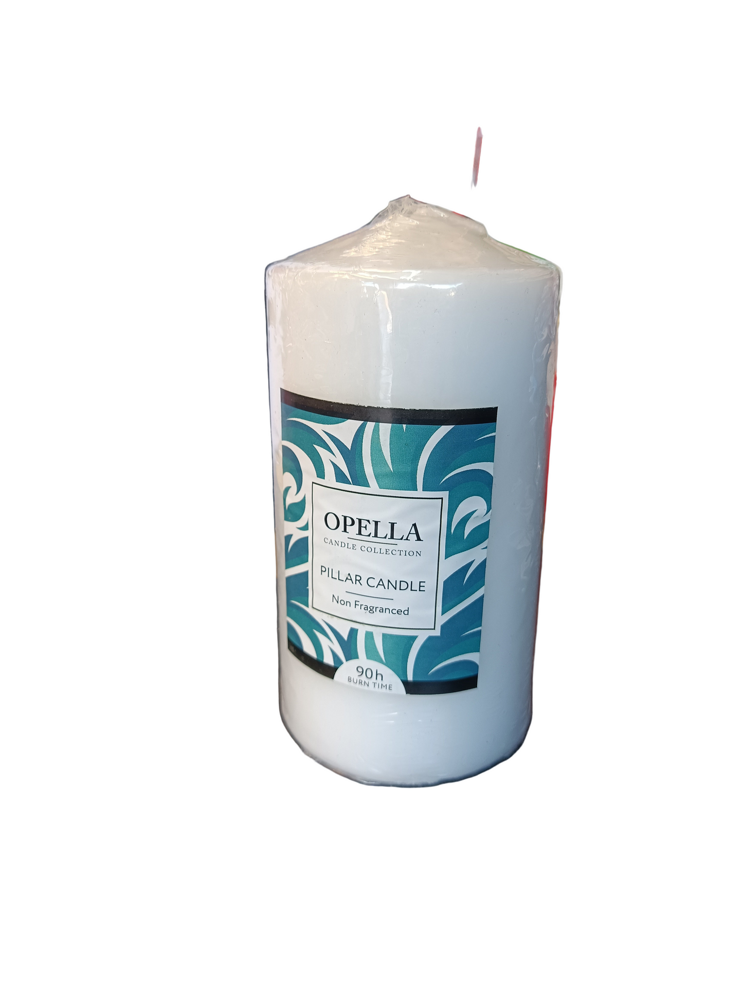 Opella Pillar Candle White Non Fragranced 90h Burn Time