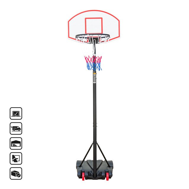 Global Gizmos 54049 Adjustable Basketball Hoop / 1.79 - 2.13 Metres