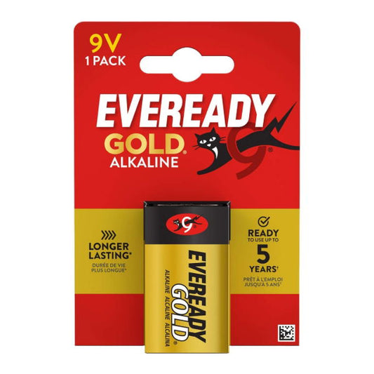 Eveready 9V Alcaline Or - Lot de 1