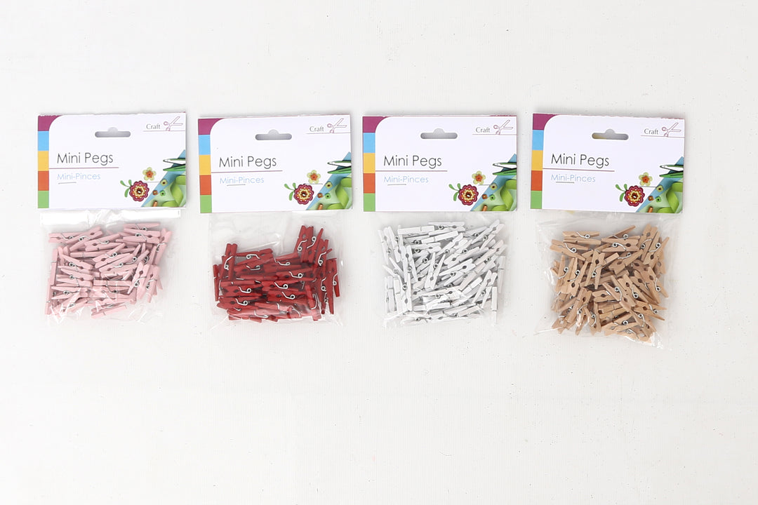 Craft Mini Pegs (50 Pack)