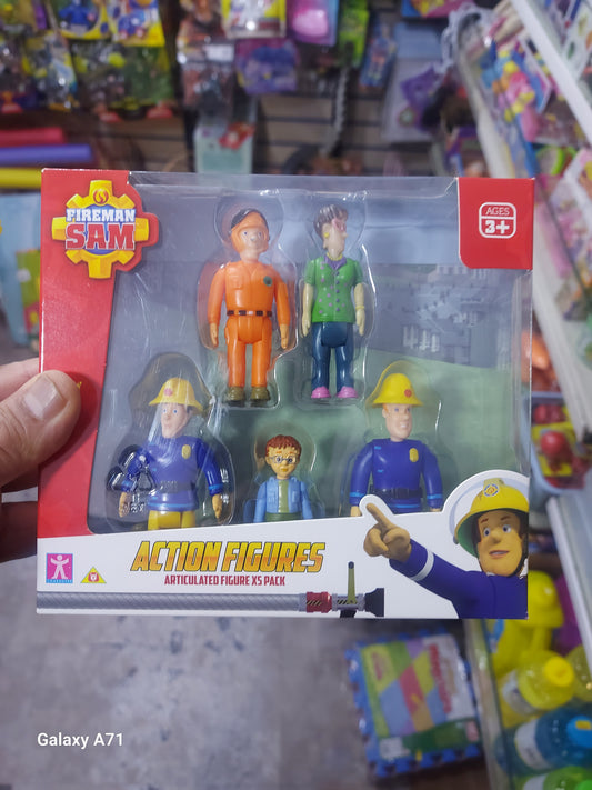 Figurines Sam le Pompier, 5 pièces par paquet