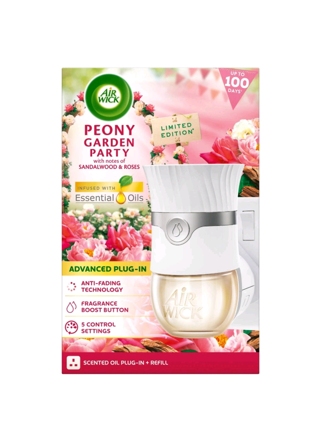 Kit électrique avec prise Air Wick Peony Garden Party, 19 ml
