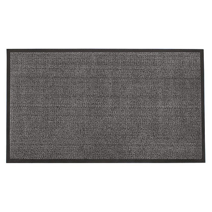 JVL Heavy Duty Barrier Door Mat, 80x140cm, Grey/Black