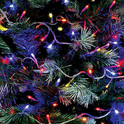 The Christmas Workshop 70340 Guirlande lumineuse multicolore à piles, 100 LED