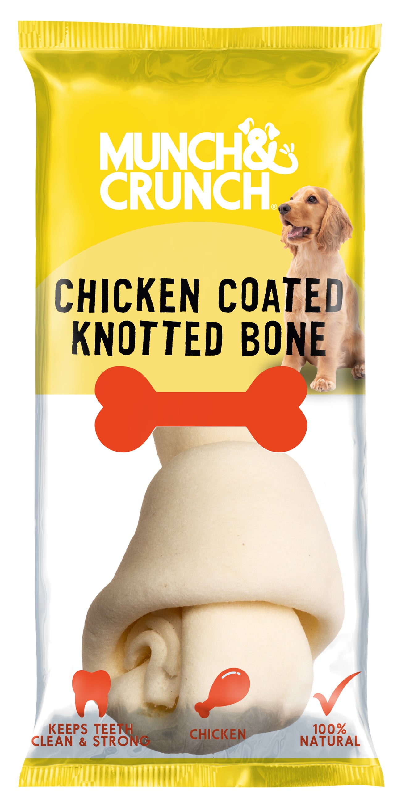 Munch Crunch Chicken Coated Knotted Bone