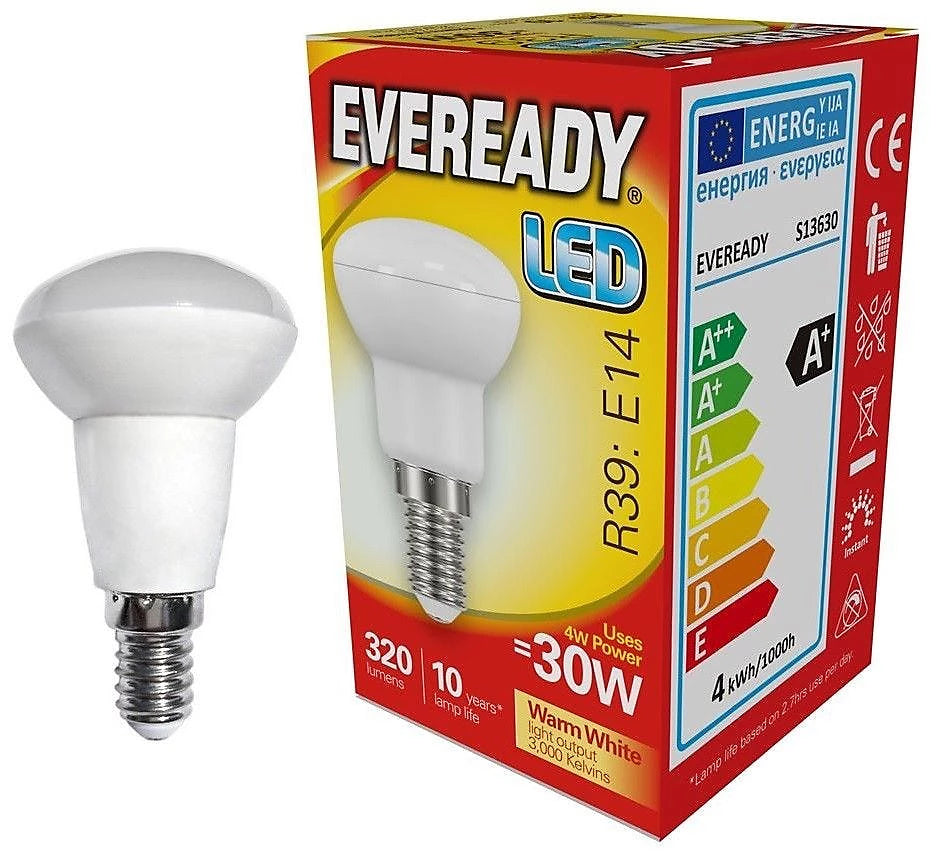 EVEREADY LED R39 : AMPOULE E14 4,5W=30W BLANC CHAUD