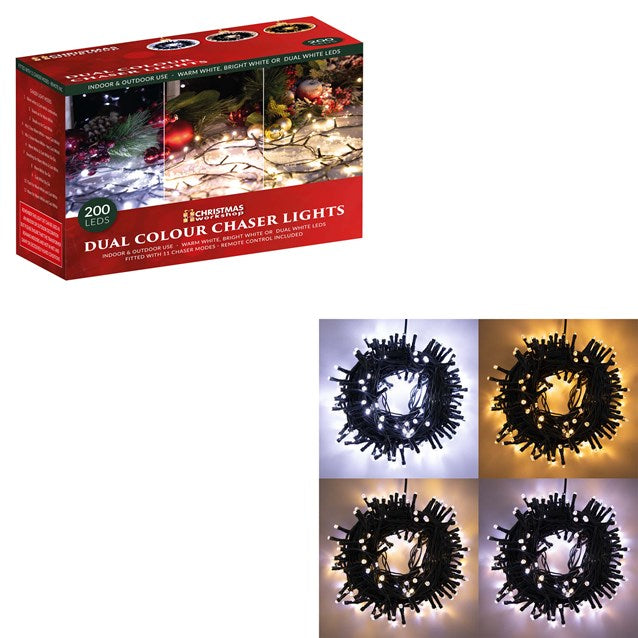 The Christmas Workshop 200 Dual White Chaser Lights