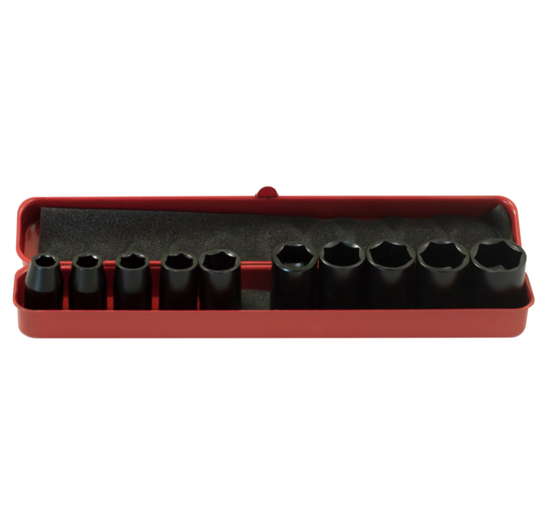 Jeu de douilles à choc AMTECH 10 pièces 1/2 po