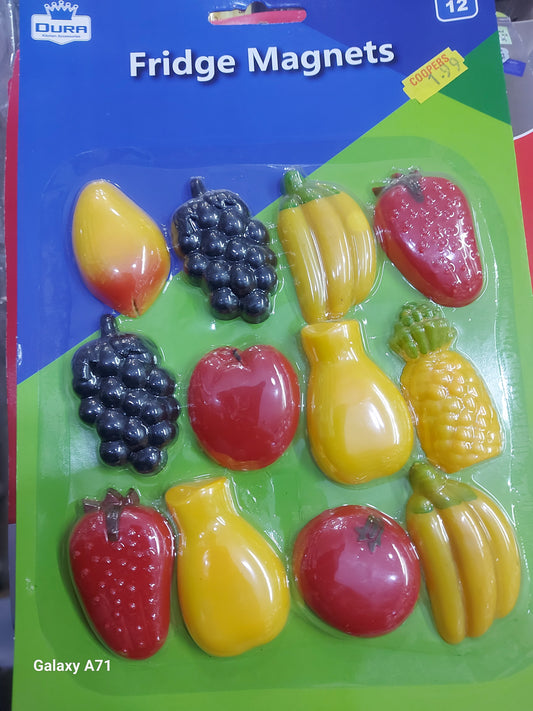 Aimant de Réfrigérateur Fruits (Paquet de 12)