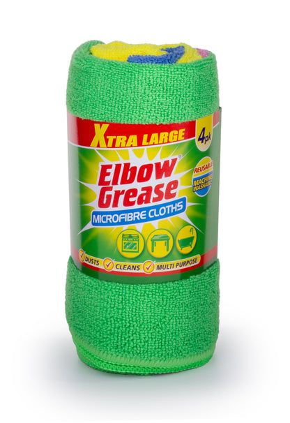 Elbow Grease Microfibre Cloths 4pk