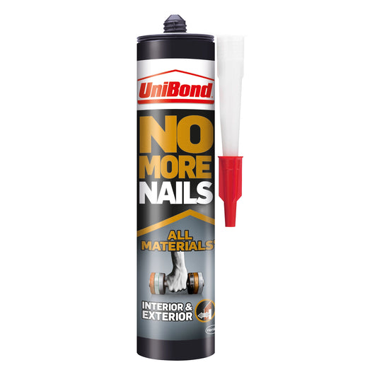 UniBond Ni Clou Ni Vis Cartouche Intérieur & Extérieur Blanc Toutes matières Colle de fixation 390g