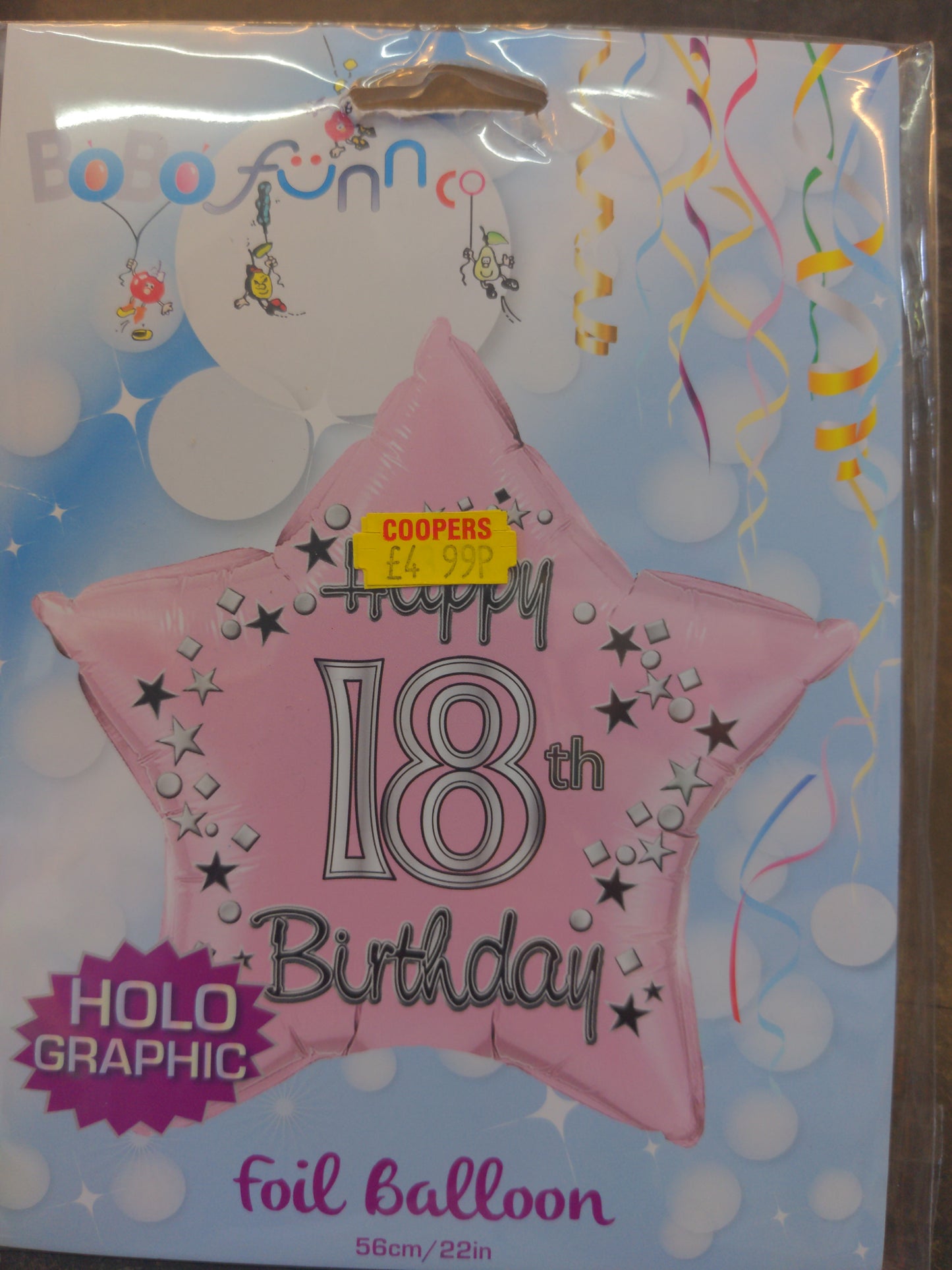 Happy 18th birthday Holographic Helium balloon 18in