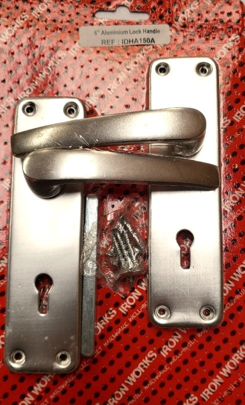 IDHA150A - Door Handles Aluminium 150mm Lock