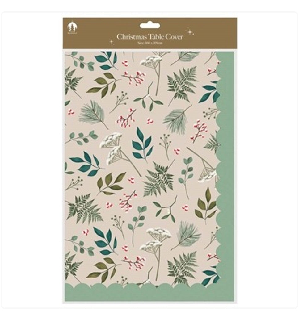 Traditional Christmas Paper Table Cover (109 x 160cm)