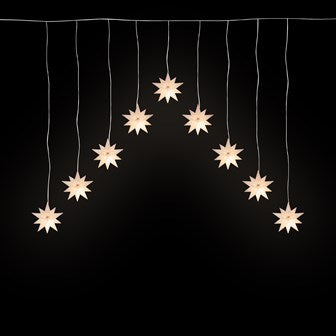 Christmas Workshop 3D Star V Shape Curtain Lights - Warm White