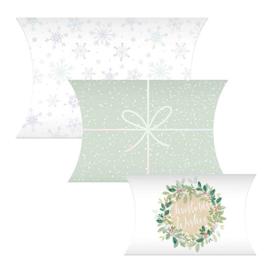 Pochettes cadeaux argentées de Noël T/M/G