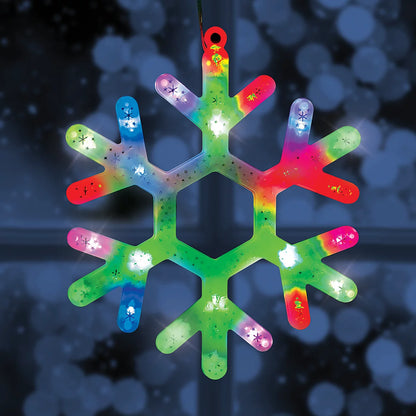Le flocon de neige de Noël lumineux multicolore pour fenêtre