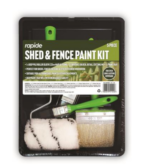 RAPIDE PEINTURE ABRI DE JARDIN ET CLÔTURE ENSEMBLE DE 5 PIÈCES