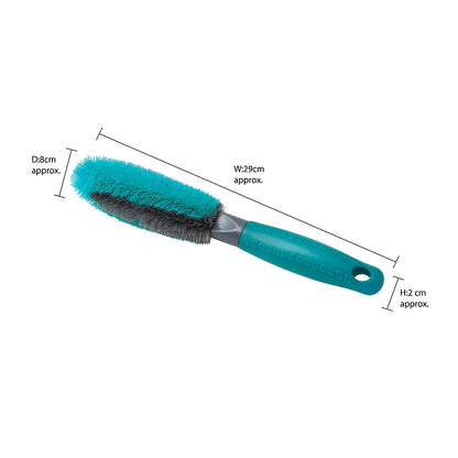 JVL Car and Bike Care Cleaning Range Wheel Loop Brush, Plastic and Rubber, Grey and Teal
