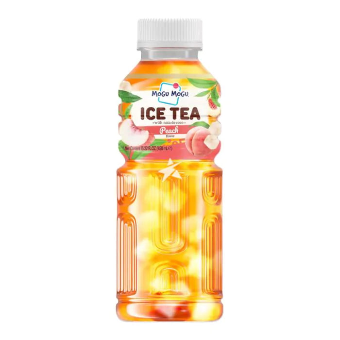 Boisson aux fruits Mogu Mogu saveur pêche avec nata de coco 450ml
